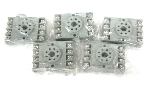 LOT OF 5 NEW POTTER & BRUMFIELD 27E891 RELAY BASES 10A, 300VAC, 94831C-E