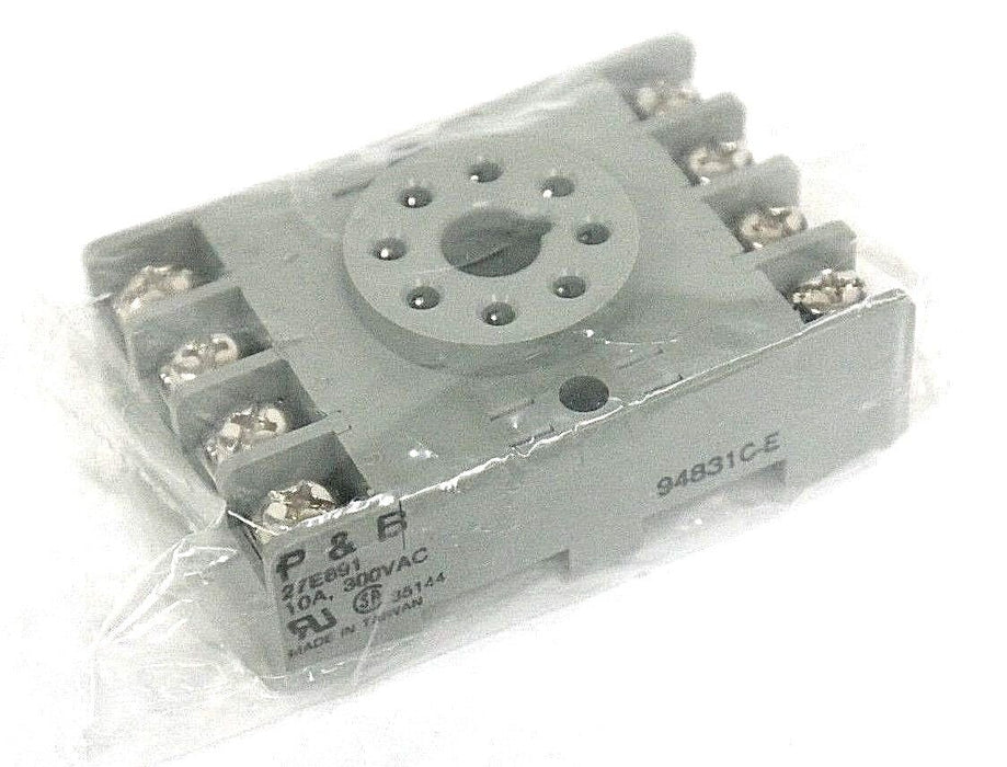 LOT OF 5 NEW POTTER & BRUMFIELD 27E891 RELAY BASES 10A, 300VAC, 94831C-E