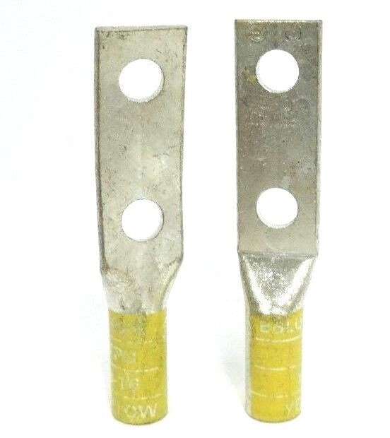 BOX OF 10 NEW TELEDYNE PENN-UNION BBLU-025D COPPER CRIMPS YELLOW 1/2"