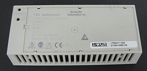 SCHNEIDER MODICON 170ENT11000 COMMUNICATION ADAPTER PV: 00, RL: 81, SV: 1.00