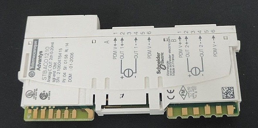 NIB TELEMECANIQUE STBACO1210 ANALOG C OUT 2CH 0-20MA SGL-END 12BIT ADVANTYS