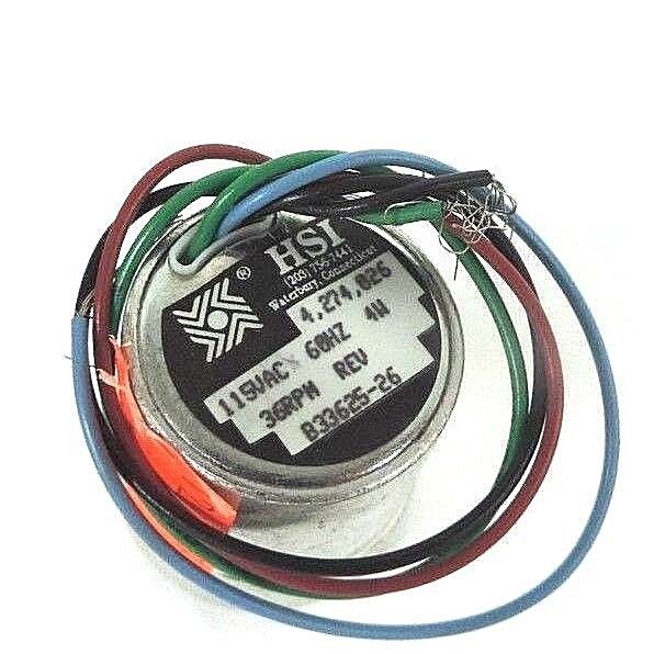 NEW HSI B33625-26 MOTOR 115VAC, 60HZ, 4W, 36RPM, 4.274.026, B3362526