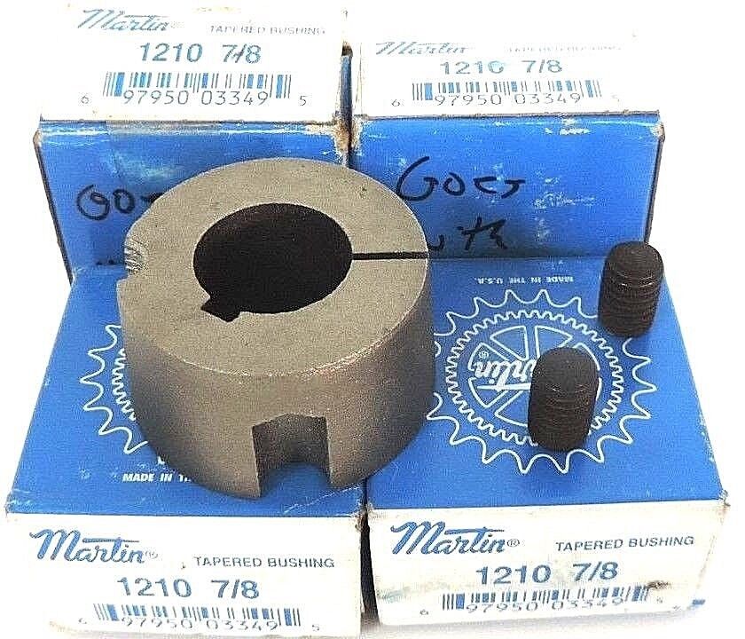 LOT OF 4 NIB MARTIN 1210 7/8 TAPERED BUSHINGS