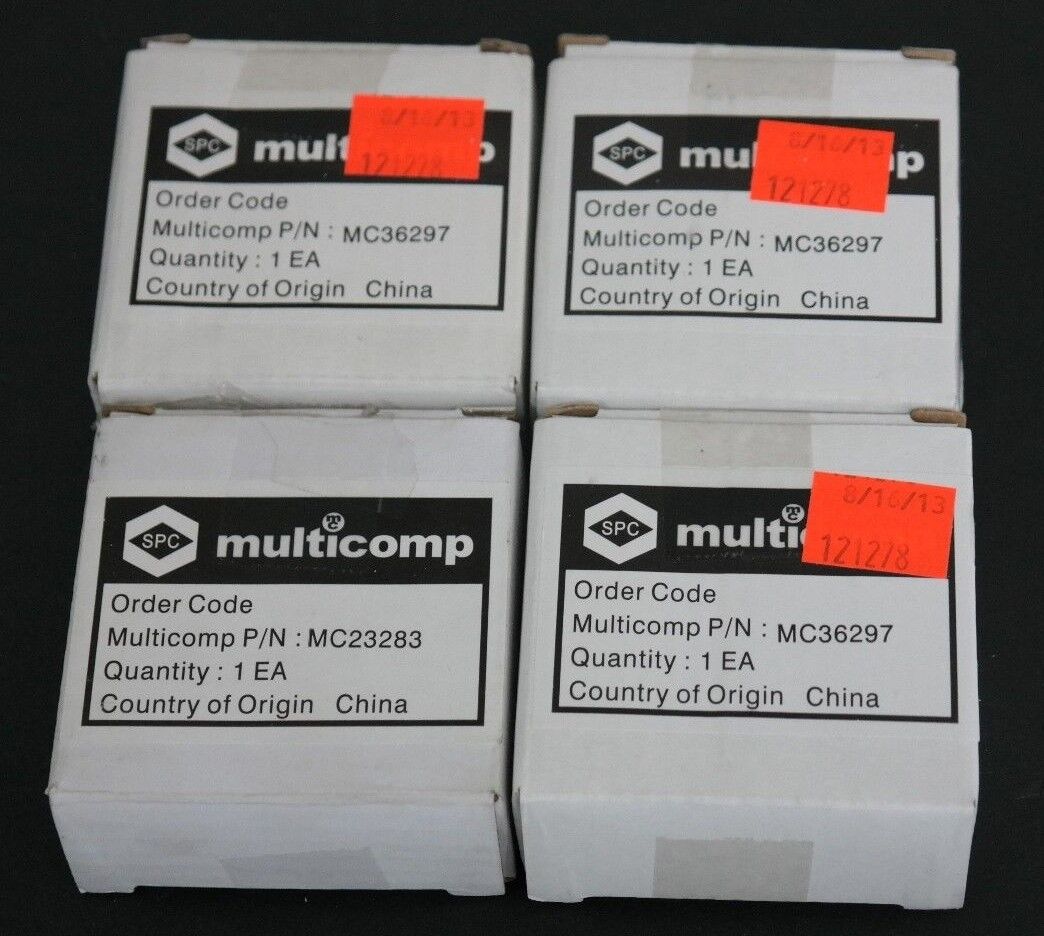 LOT OF 4 NIB SPC MULTICOMP MC36297 AXIAL FANS 12VDC, 0.074A