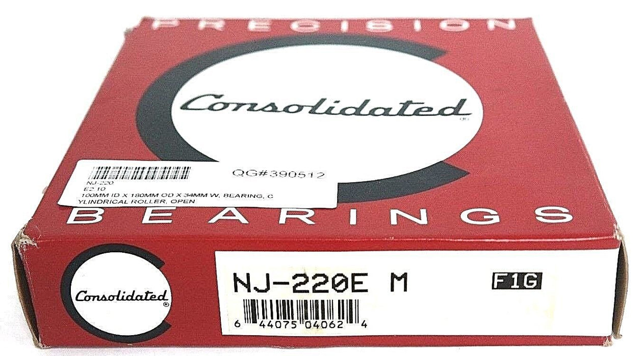 NIB CONSOLIDATED NJ-220E M CYLINDRICAL ROLLER BEARING NJ220EM