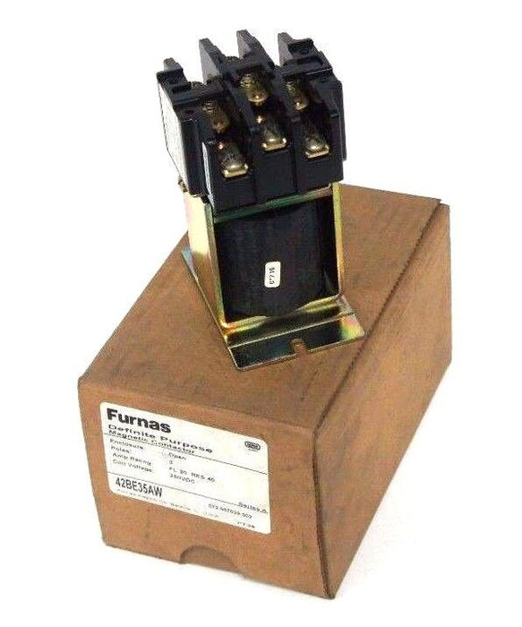 NIB FURNAS 42BE35AW MAGNETIC CONTACTOR 3 POLE, FL 30 RES 40, 250VDC