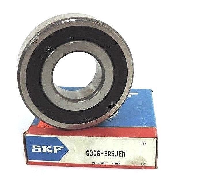 NIB SKF 6306-2RSJEM BEARING SINGLE ROW DUAL SEALED 30X72X19MM, 63062RSJEM