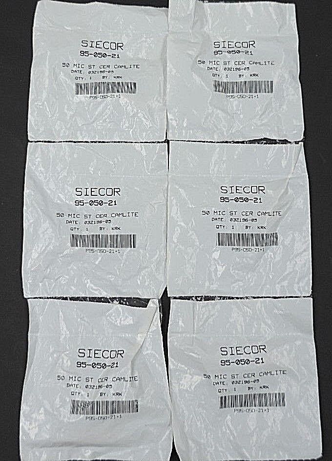 LOT OF 6 NEW SIECOR 95-050-21 50 MIC ST CER CAMLITE 9505021