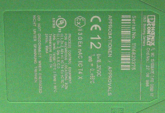 NIB PHOENIX CONTACT FL MC 10/100BASE-T/FO G1300 ST - 2708986 FO CONVERTER V/C 04