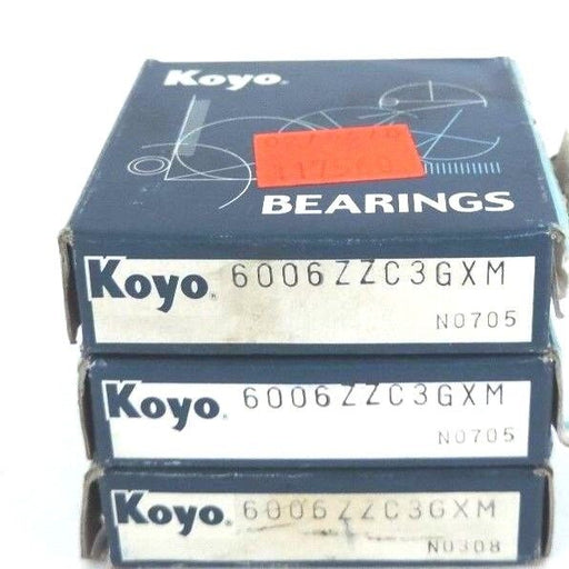 LOT OF 3 NIB KOYO 6006-ZZC3GXM BALL BEARING 30X55X13MM SHIELDED DEEP GROOVE