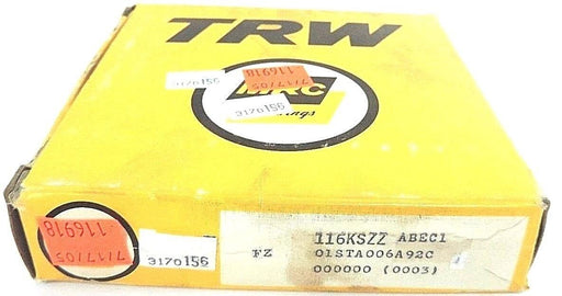 NIB TRW MRC 116KSZZ BALL BEARING 80X125X22MM SEALED 1ROW