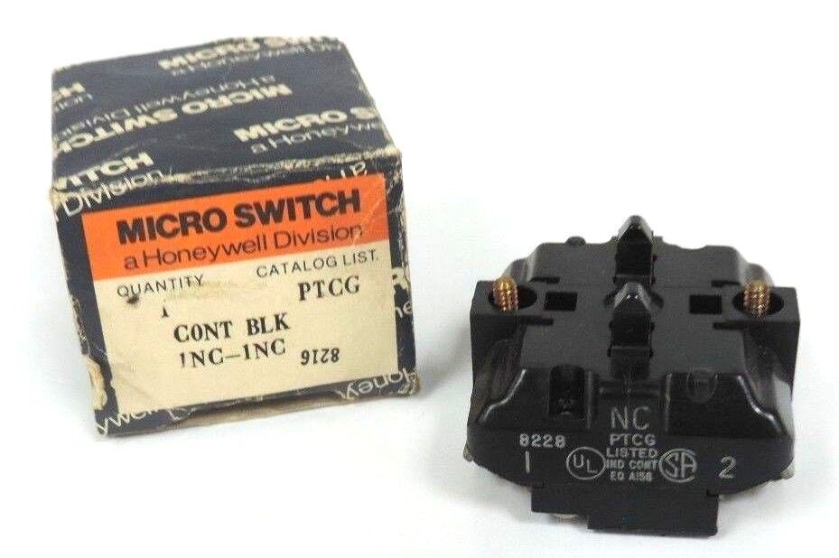 NIB HONEYWELL MICRO SWITCH PTCG CONTACT BLOCK 1NC-1NC