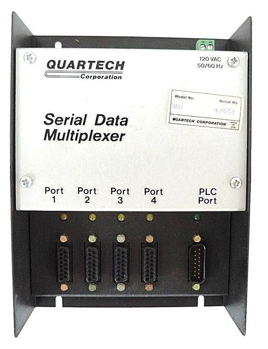 NIB QUARTECH 8517 SERIAL DATA MULTIPLEXER 120VAC, 50/60HZ W/ 8591-03 CABLE