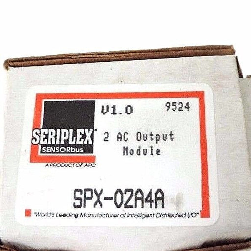NIB SERIPLEX SPX-02A4A DISCRETE OUTPUT MODULE 2 OUTPUTS SPX02A4A, V1.0
