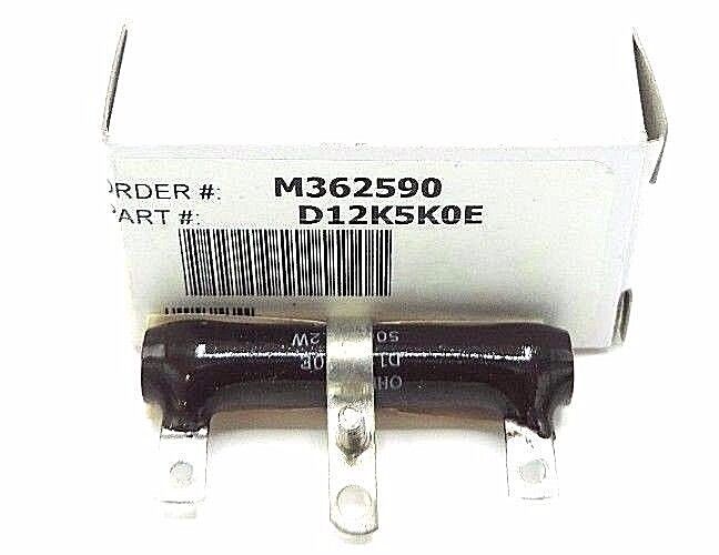 LOT OF 7 NIB OHMITE D12K5K0E WIREWOUND RESISTOR, 5KOHM, 12W, 10 PERCENT