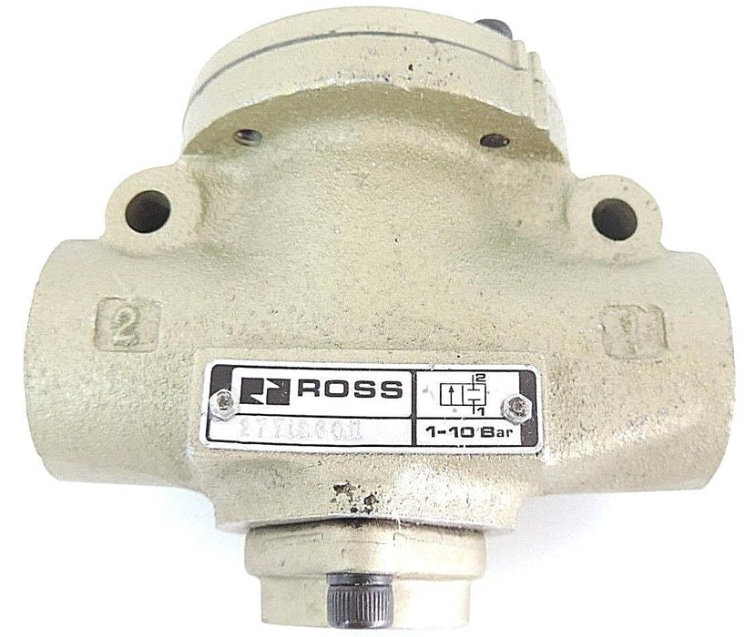 NEW ROSS 2771B6011 VALVE 1-10 BAR 1 OT 2W NC L INT PQUEEN