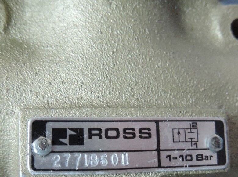 NEW ROSS 2771B6011 VALVE 1-10 BAR 1 OT 2W NC L INT PQUEEN