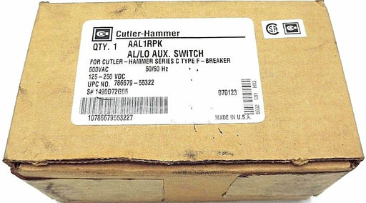 F/S CUTLER HAMMER AAL1RPK AL/LO AUX. SWITCH FOR SERIES C TYPE F BREAKER