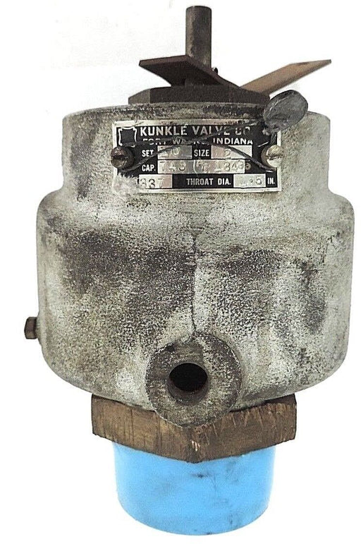 KUNKLE VALVE SET 10, SIZE 2, CAP. 743 AC 13495, FIG NO. 337, THROAT DIA. 1-5IN.