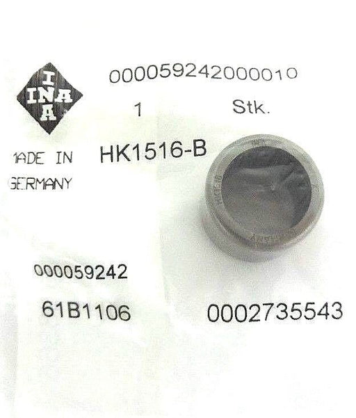 NEW INA HK1516-B BEARING NEEDLE ROLLER DRAWN CUP 15X21X16MM, HK1516B