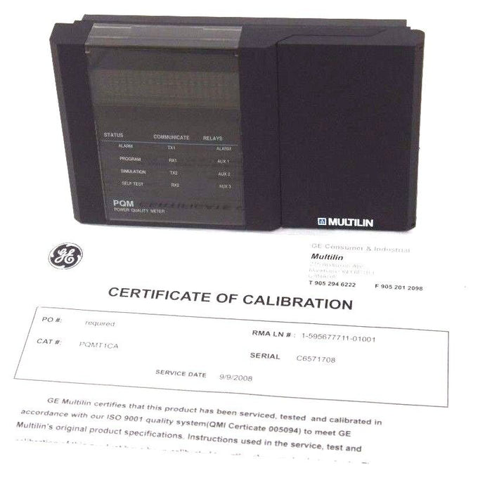 GE MULTILIN PQMT1CA POWER QUALITY METER PQM - REPAIRED W/ CERTIFICATE
