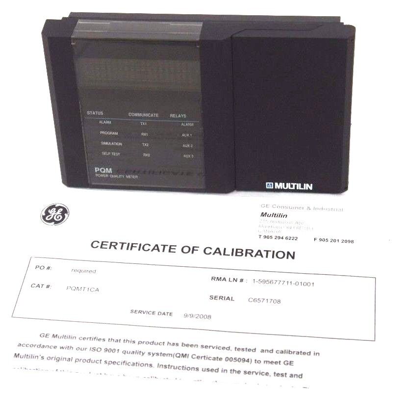 GE MULTILIN PQMT1CA POWER QUALITY METER PQM - REPAIRED W/ CERTIFICATE