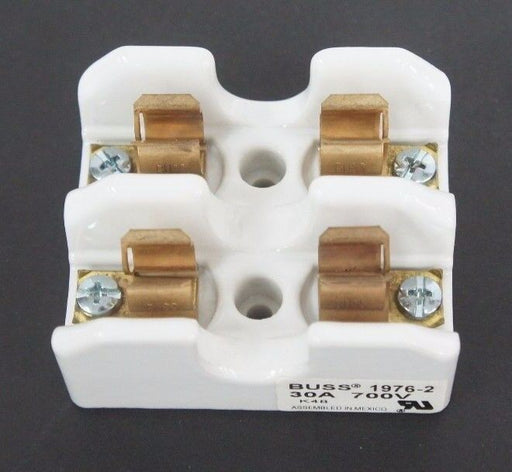 LOT OF 2 NEW BUSS 1976-2 CERAMIC FUSE HOLDERS 30A, 700V, 19762