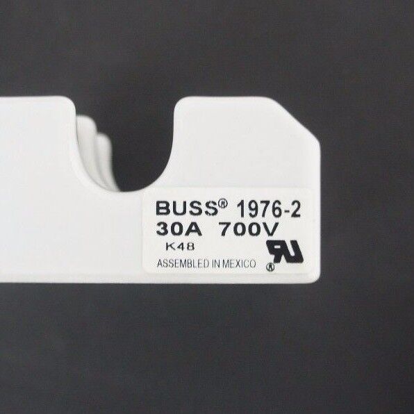 LOT OF 2 NEW BUSS 1976-2 CERAMIC FUSE HOLDERS 30A, 700V, 19762