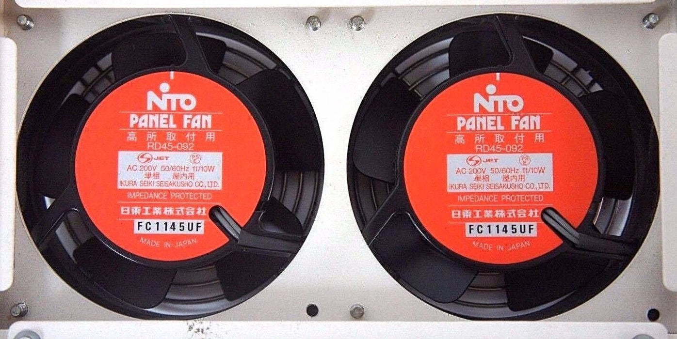 LOT OF 2 NITO RD45-092 PANEL FANS WITH HOUSING 200V, 50/60HZ, RD45092