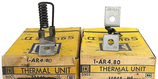 LOT OF 2 NIB SQUARE D AR4.80 THERMAL UNIT 58646, 1-AR4.80