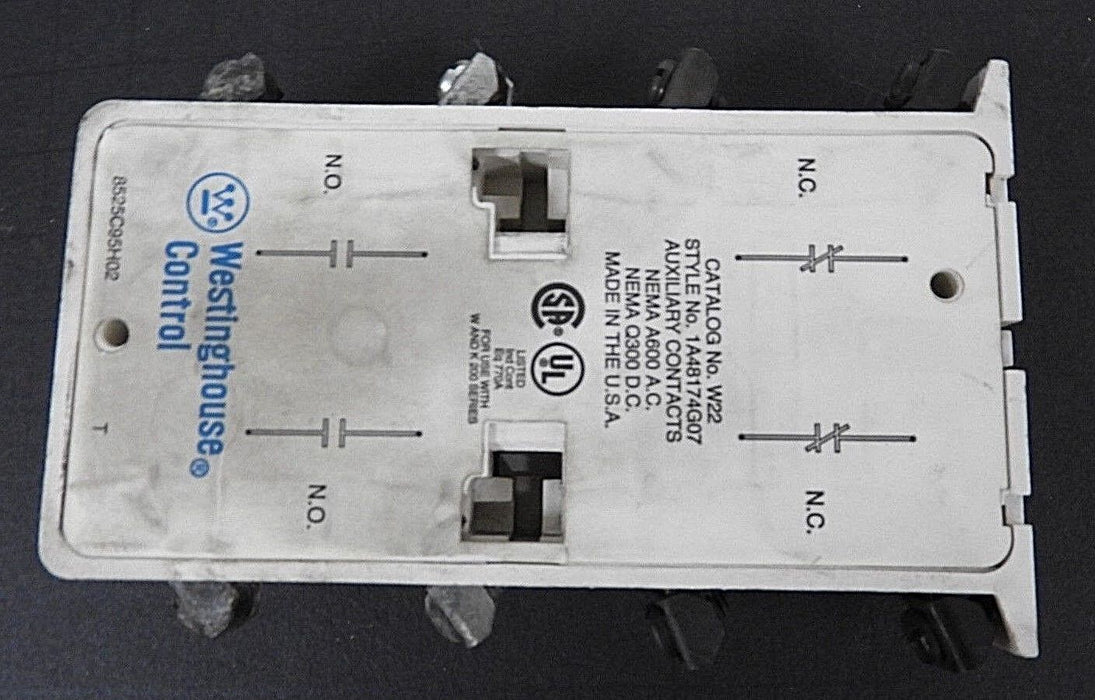 WESTINGHOUSE W22 AUXILIARY CONTACT STYLE: 1A48174G07