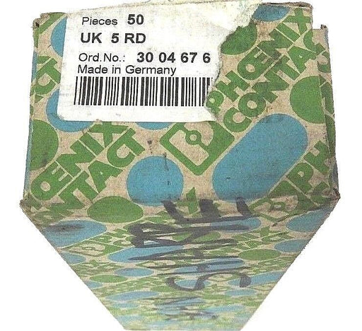 BOX OF 41 NEW PHOENIX CONTACT UK-5-RD TERMINAL BLOCKS RED, 3004676