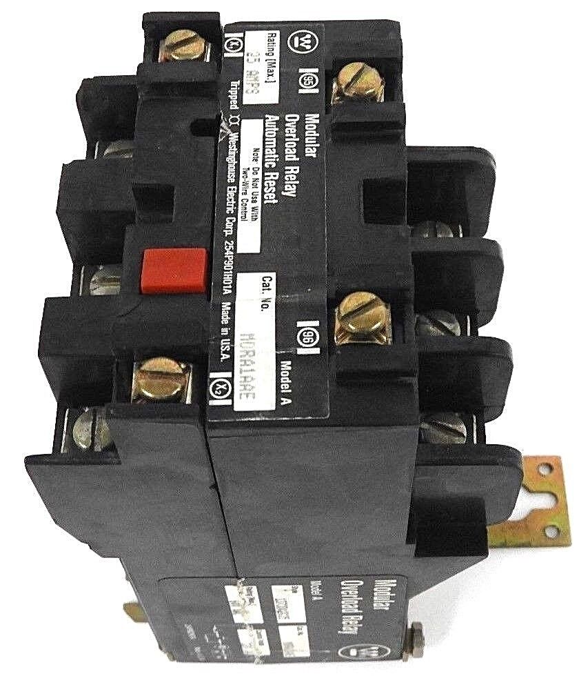 WESTINGHOUSE MORA1AAE MODULAR OVERLOAD RELAY MODEL: A, STYLE: 1373D02G35