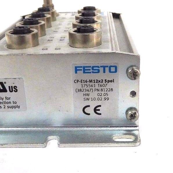 FESTO CP-E16-M12X2-5POL INPUT MODULE 175561 CPE16M12X2