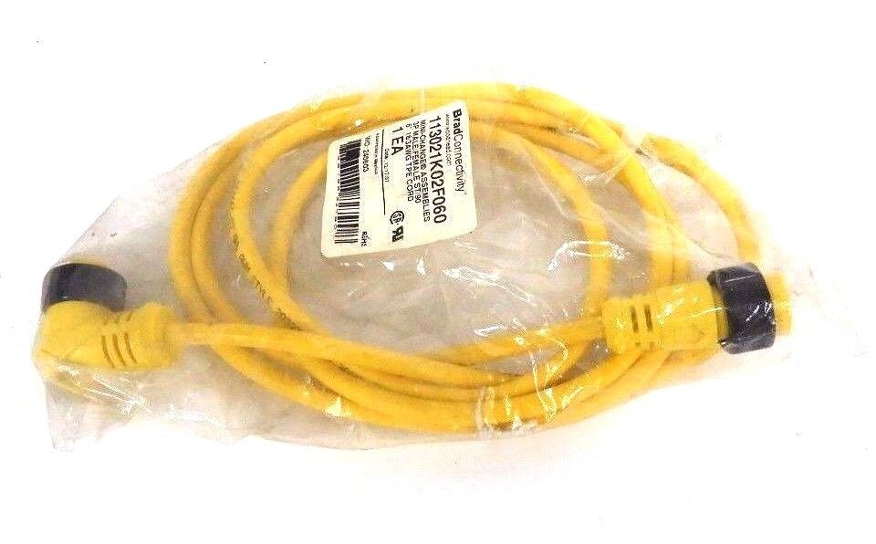 NIB BRAD HARRISON 113021K02F060 MINI CHANGE CORDSET 3P MALE/FEMALE ST 90