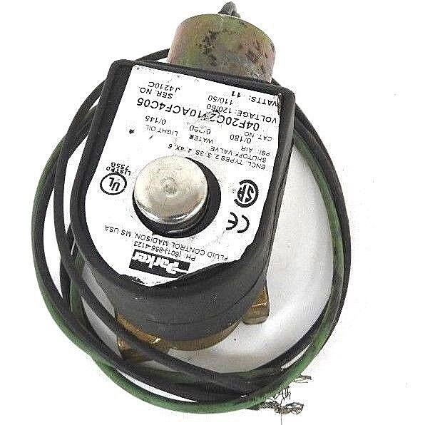 PARKER 04F20C2110ACF4C05 SOLENOID VALVE 120/60 - 110/50, 11 WATTS, SER. J4210C