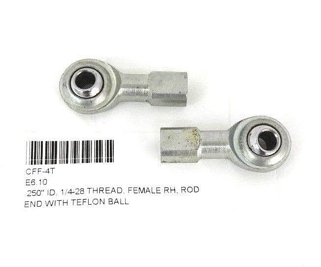 LOT OF 2 NEW SEALMASTER CFF-4T FEMALE RH, ROD ENDS W/ TEFLON BALL CFF4T