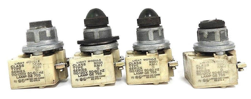 LOT OF 4 SQUARE D 9001-KM-1 PILOT LIGHT MODULES 9001KM1 SER. G, 110-120V