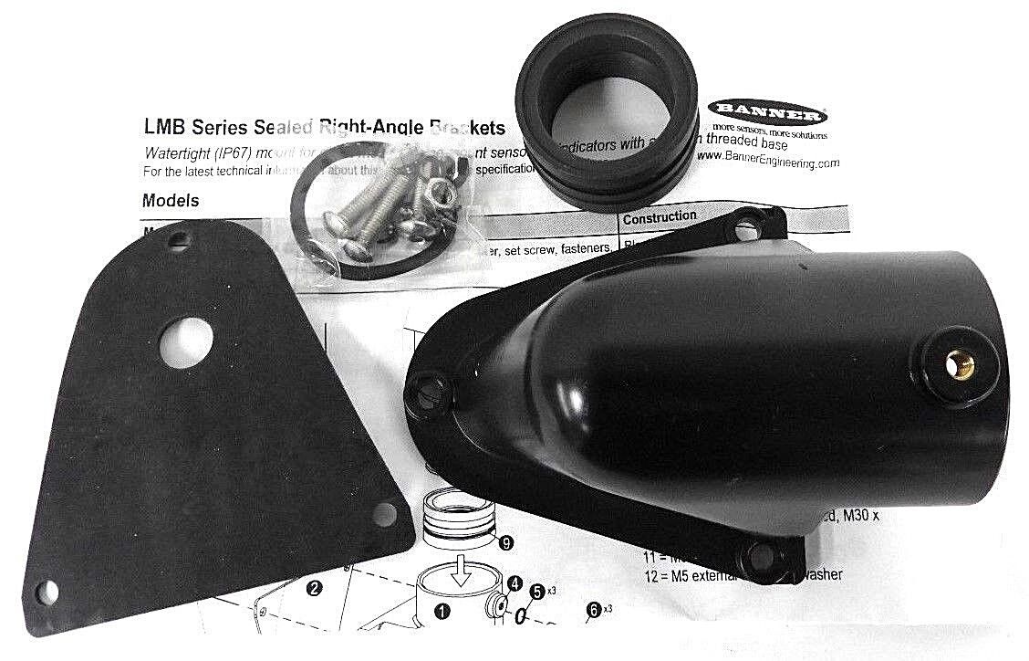 NEW BANNER LMB30RA (18348) BRACKET: INDICATOR LIGHT MOUNTING RIGHT ANGLE