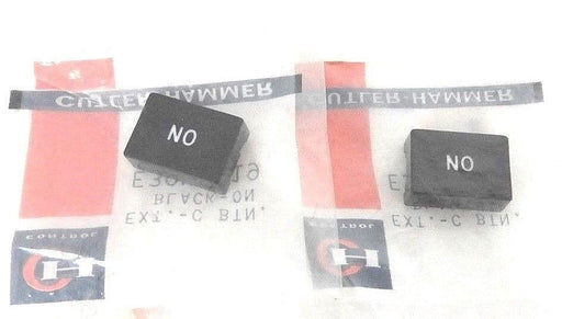 LOT OF 2 NIB CUTLER HAMMER E30KC119 PUSHBUTTON REPLACEMENT BLACK ON