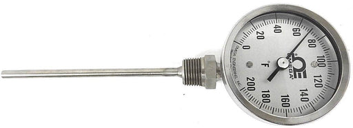 NIB OMEGA XR-0-200F-6-1/2 DIALTEMP BI-METAL THERMOMETERS, 0 TO 200F, 6" STEM