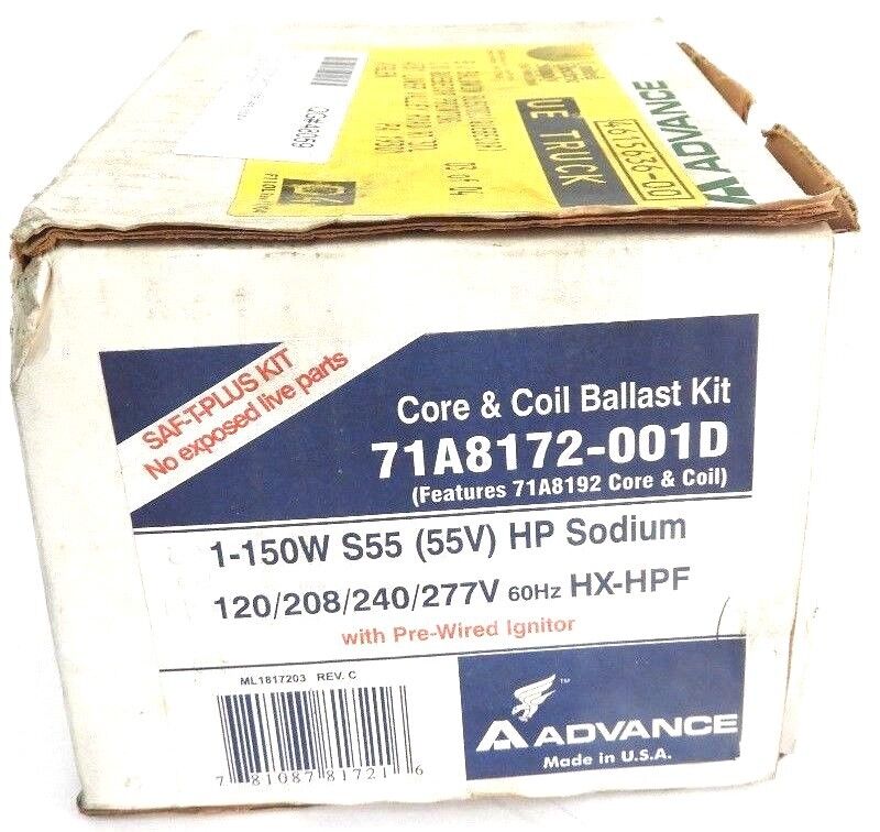 NIB ADVANCE 71A8172-001D CORE & COIL BALLAST KIT (FEATURES 71A8192 CORE & COIL)