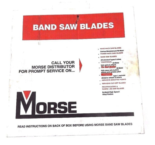 NIB MORSE 4VY12 BAND SAW BLADE 1/2 25 10R HEF, 11 FT., 01076584