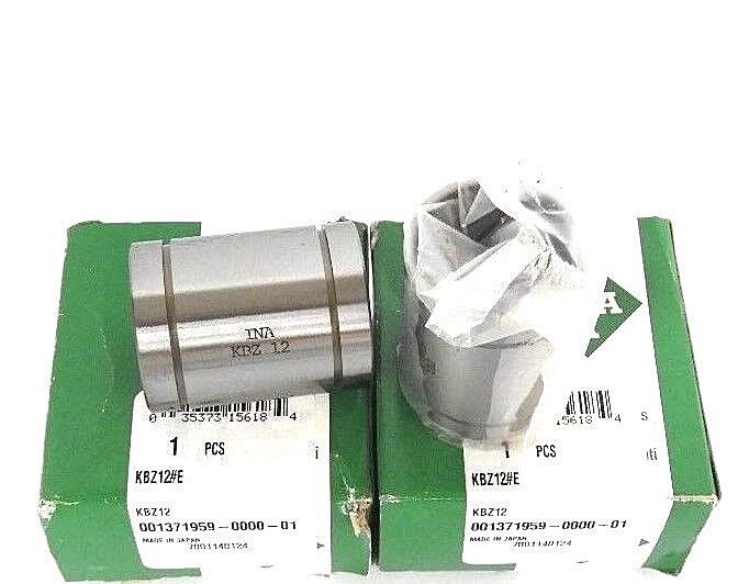 LOT OF 2 NIB INA KBZ12 LINEAR BALL BUSHINGS 3/4X1-1/4X1-5/8IN