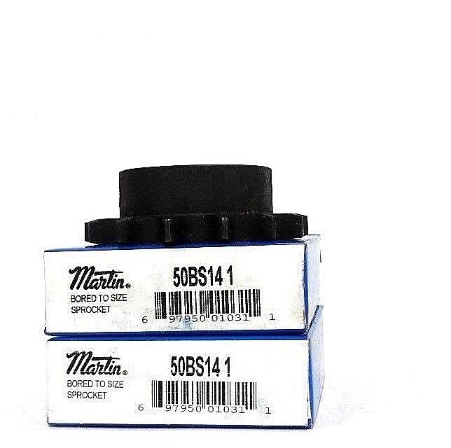 LOT OF 2 NEW MARTIN 50BS14-1 SPROCKET ROLLER BS 1IN BORE 14TEETH