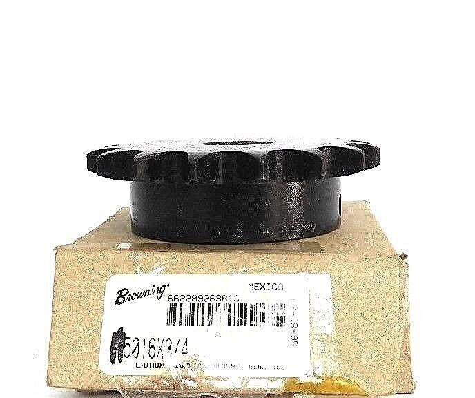 NIB BROWNING H5016X3/4 SPROCKET 16TEETH, 3/4" BORE, H5016-3/4