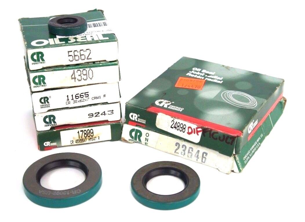 LOT OF 10 NEW CHICAGO RAWHIDE OIL SEALS 5662 23646 24898 4390 11665 9243 17809