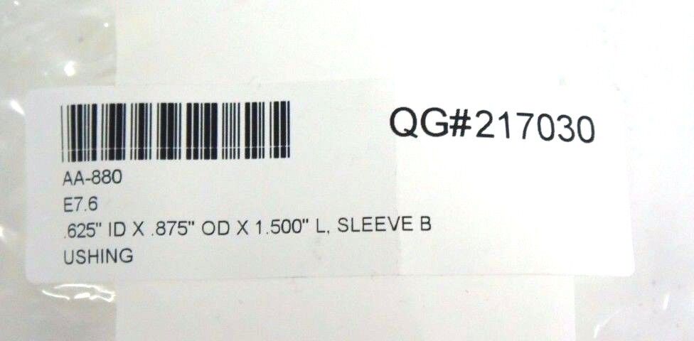 LOT OF 4 NEW OILITE AA-880 BRONZE SLEEVES 0.625" X 0.875" X 1.500"