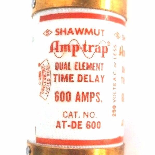NIB FERRAZ SHOWMUT AT-DE-600 AMPTRAP DUAL ELEMENT TIME DELAY FUSE 600V, ATDE600