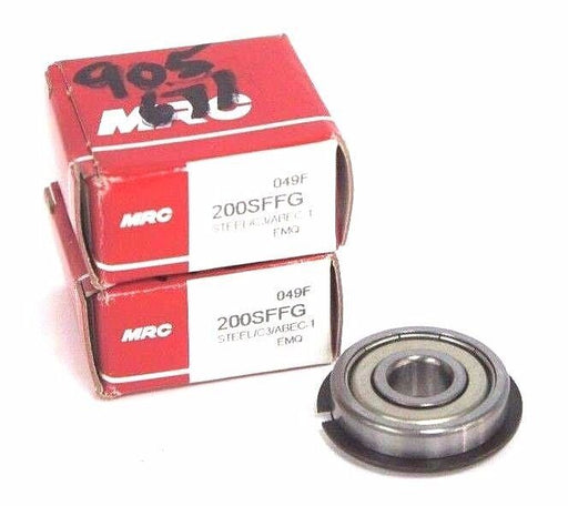 LOT OF 2 NIB MRC 200SFFG BALL BEARINGS 10MM X 30MM X 9MM W/ SNAP RING